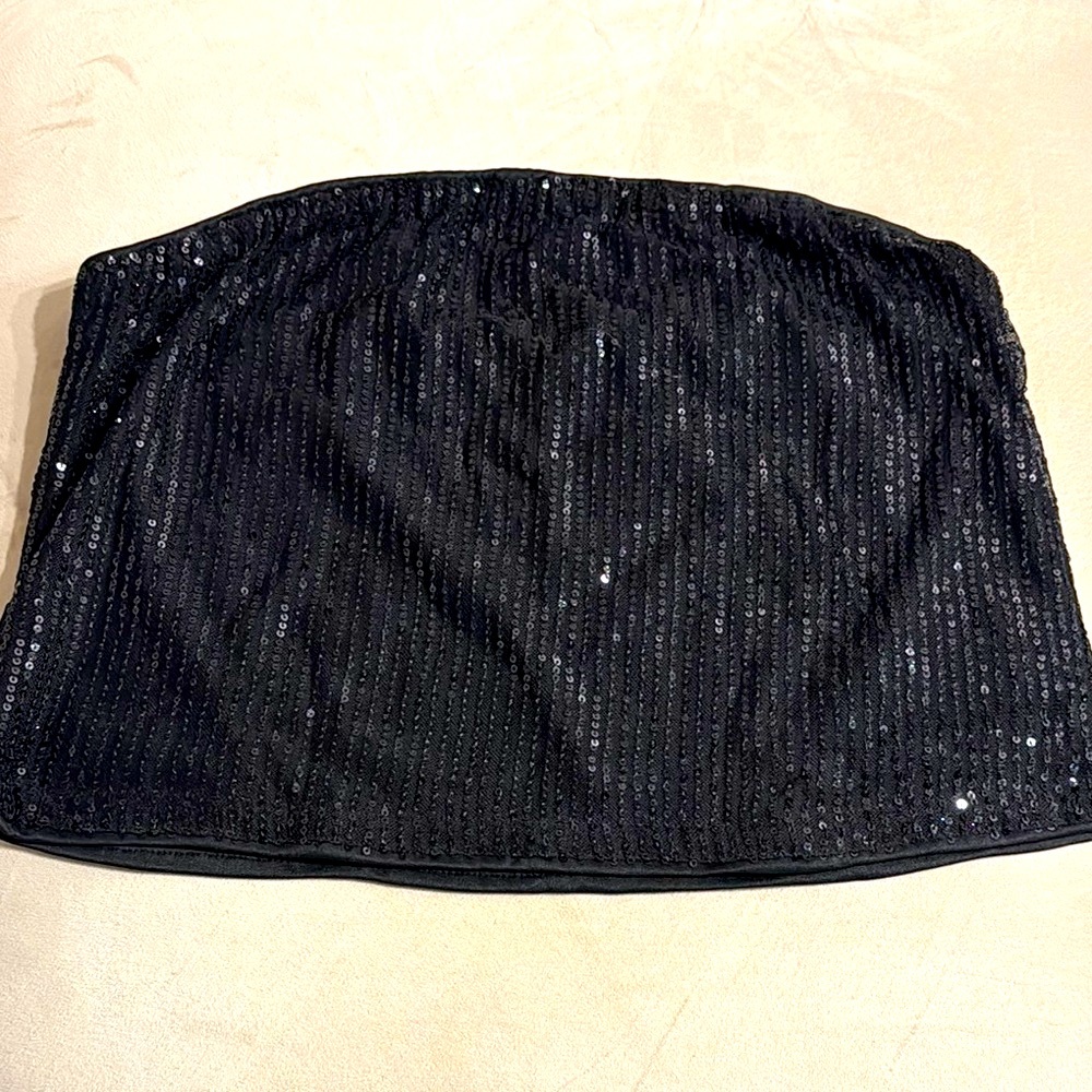 Elegant Black Sequin Top